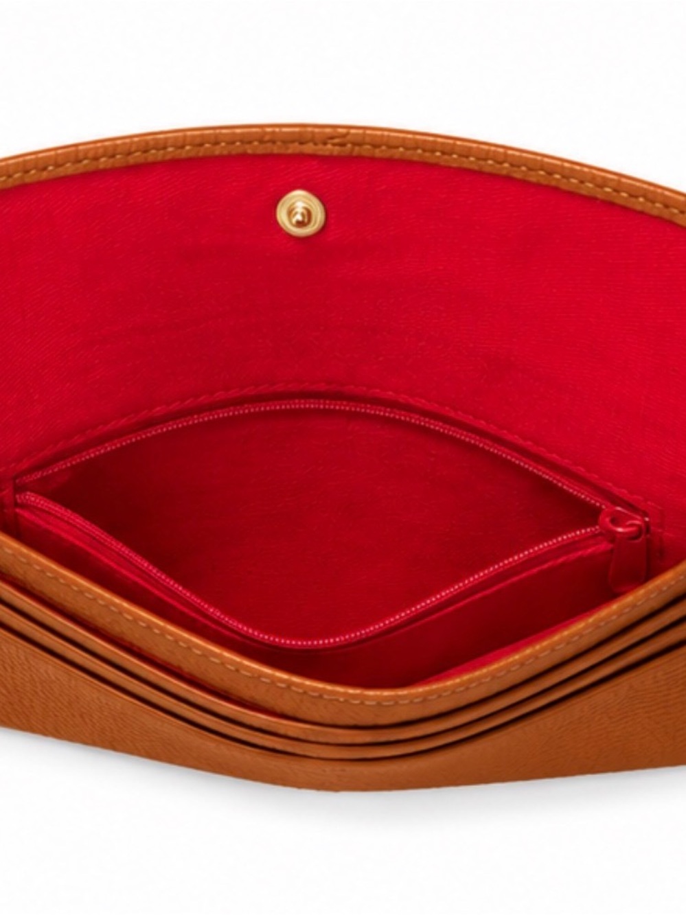 Dooney & Bourke Vintage Pebble Grain Leather Wallet Natural Tan Red Lining - Picture 3 of 5